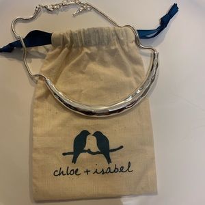 Chloe and Isabel Silver Crescent Necklace